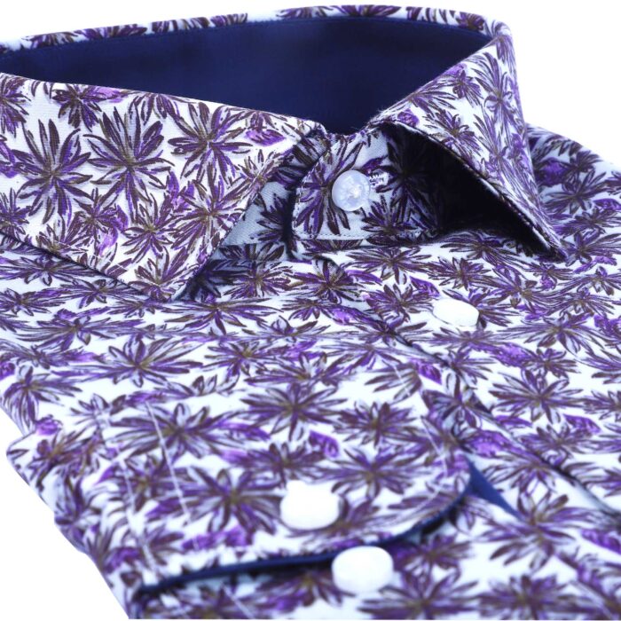 Lavender Floral Printed Shirt