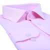 Pink Cotton Linen Solid Plain Shirts