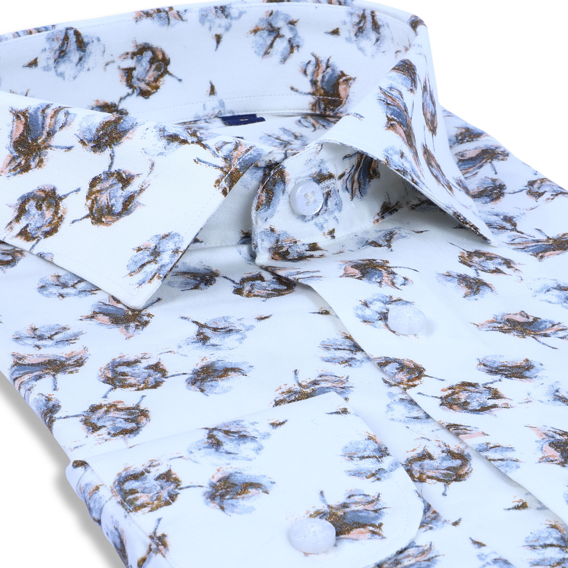 Brown Floral Printed Shirt, Buy Men's Braned Formal Fashion Shirts Online