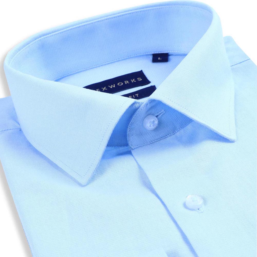 Light Blue Cotton Linen Solid Plain Shirt, Buy Light Blue Solid Shirt ...