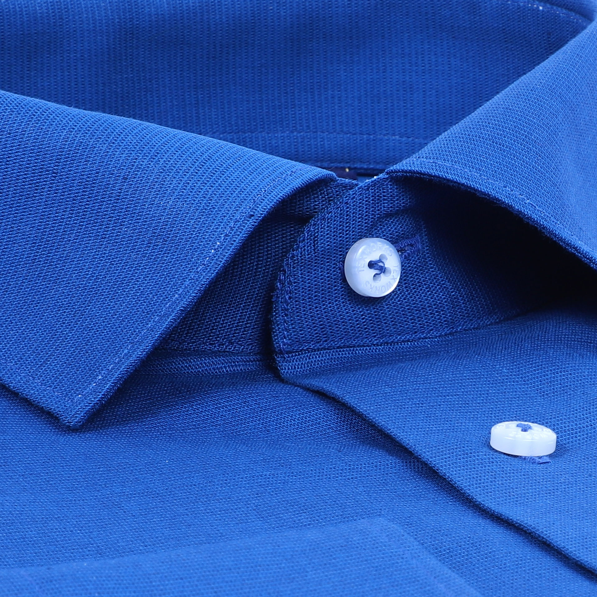 Blue Cotton Linen Solid Poplin Plain Shirts with High-Quality Fabric Online